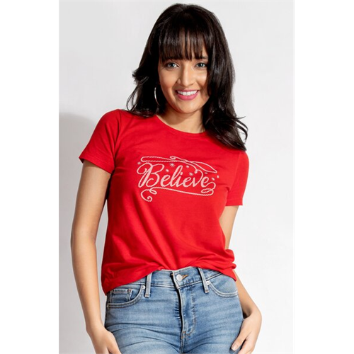 Odel Red Slogan Printed Tshirt