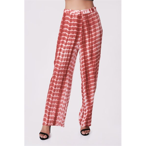 Odel Red Tie Dye Straight Leg Pants