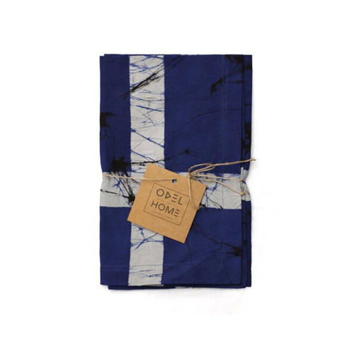 Odel Serviette Batik 18x18' Blue With While Outline