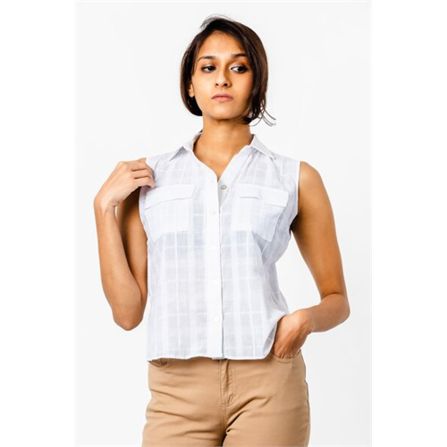 Odel Sleeveless Button Down Shirt