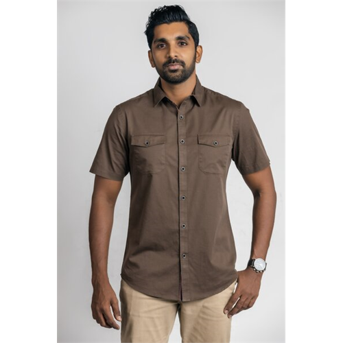 Odel Slim Fit Short Sleeve Cotton Shirt