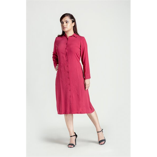 Odel Solid Colour A-Line Shirt Dress