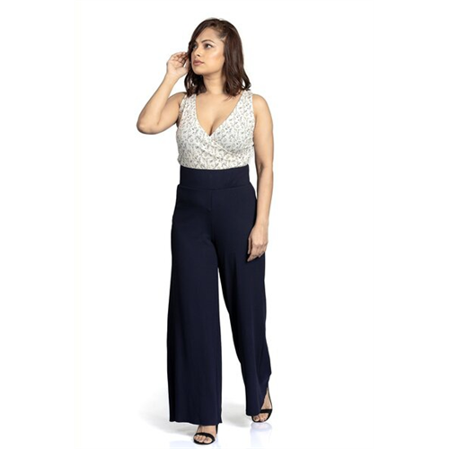 Odel Solid Colour Ribbed Bell Bottom Pant