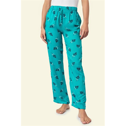 Odel Teal Viscose Pj Long Pant