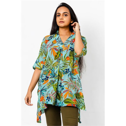 Odel Tropical Printed Tunic Top