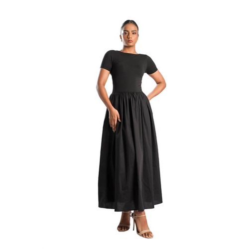 Odel T Shirt Top Elasticated Waist Maxi Dress