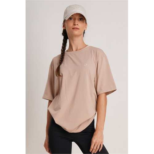 Odel Unisex Beige Oversized Crew Neck T Shirt
