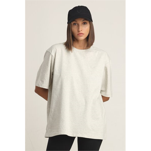 Odel Unisex Ecru Marl Oversized Crew Neck T Shirt
