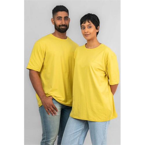 Odel Unisex Mustard Yellow Short Sleeve Oversized Tshirt