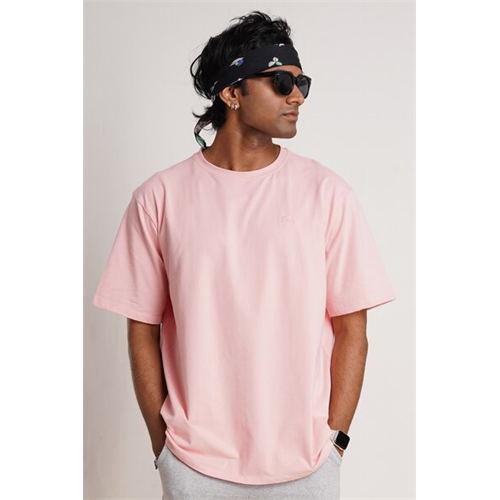 Odel Unisex Pink Oversized Crew Neck T Shirt