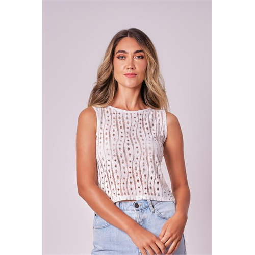Odel White Lace Tank Top