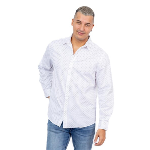 Odel White Micro Print Shirt