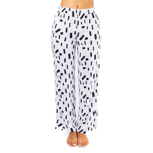 Odel White Printed Viscose Pyjama Pant