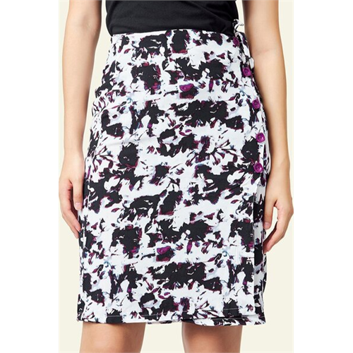 Odel White Printed Wrap Skirt