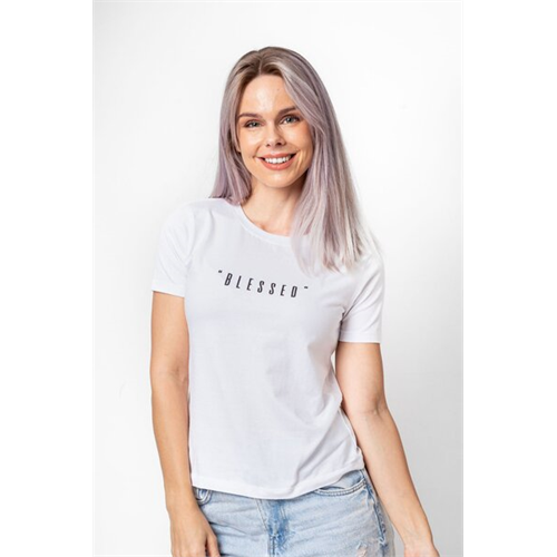 Odel White Slogan Printed Tshirt