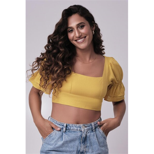 Odel Yellow Back Tie Up Top