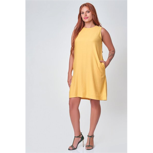 Odel Yellow Sleeveless Shift Dress