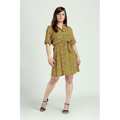 Odel Yellow Tie Up Dress