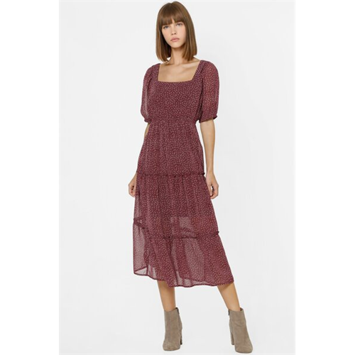 Only Smocking Bodies Maxi Dress With Smocking Cuff Detail