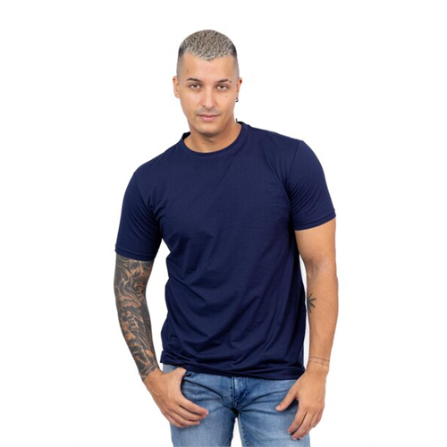 Premium Navy Crew Neck Basic Tshirt