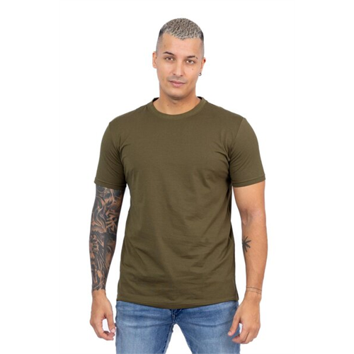 Premium Olive Crew Neck Basic Tshirt