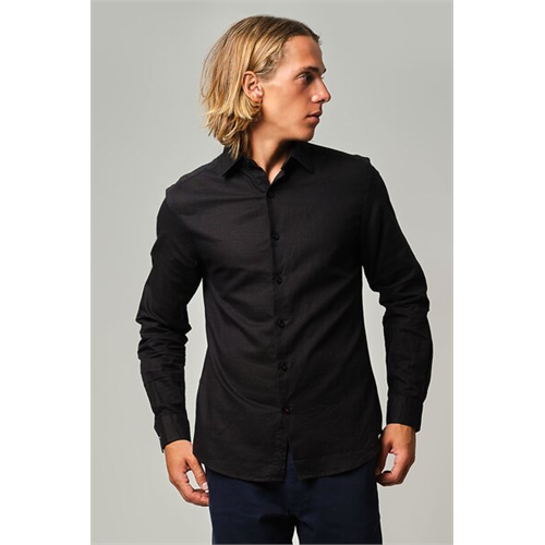 Premium Solid Linen Long Sleeve Shirt