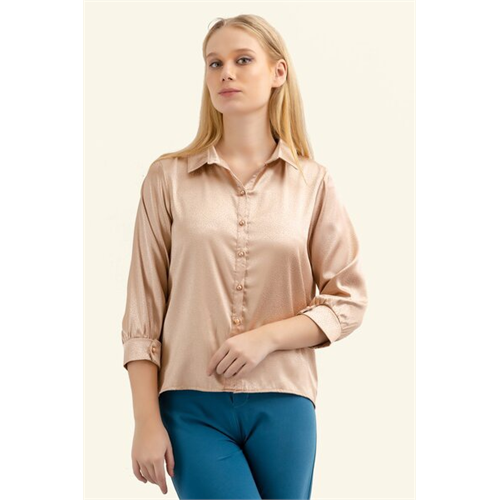 Tara Beige 3/4 Sleeve Shirt