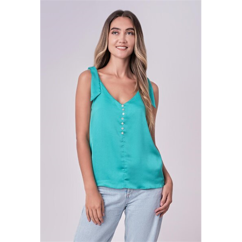 Tara Green Shoulder Tie Up Cami Top