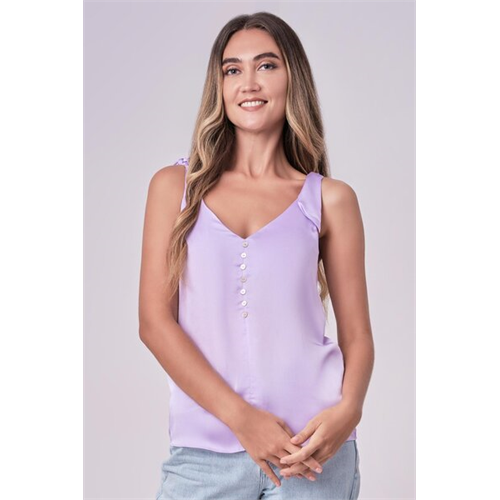 Tara Purple Shoulder Tie Up Cami Top