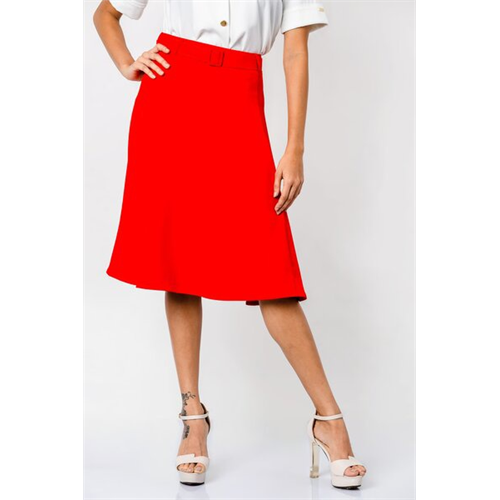 Tara Solid Colour A Line Knee Length Skirt