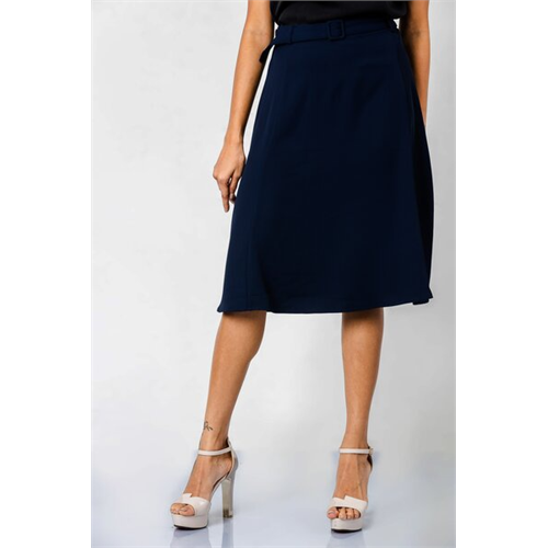 Tara Solid Colour A Line Knee Length Skirt