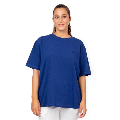 Odel Unisex Oversized Short Sleeved Navy Blue T-Shirt