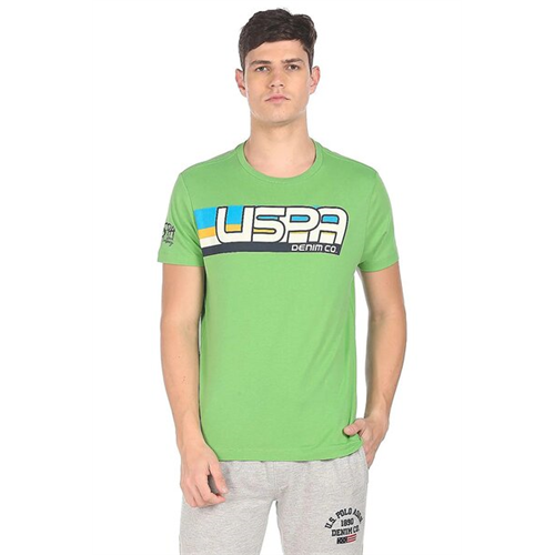 US Polo Green Brand Printed T-Shirt