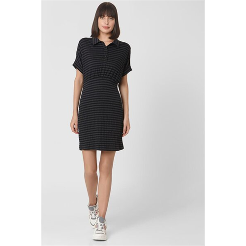 Vero Moda Black Stripped Shirt Dress