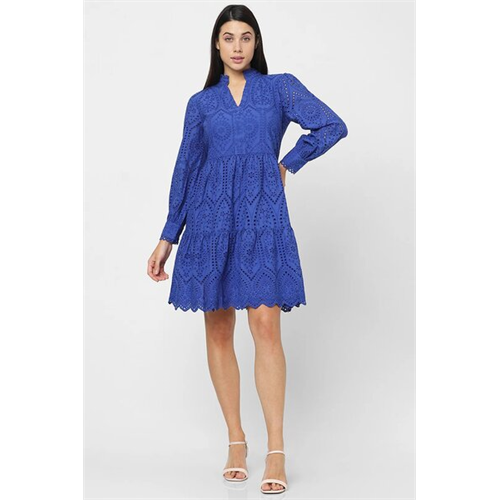 Vero Moda Cotton Fit And Flare Above The Knee Dress