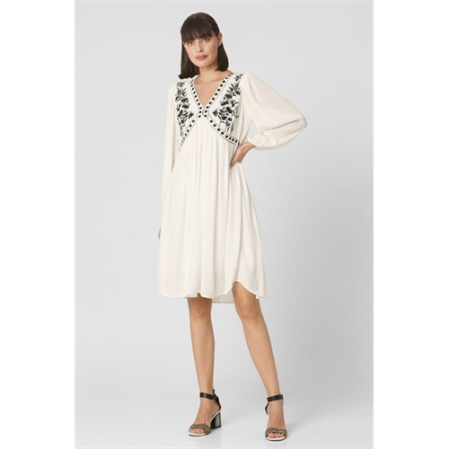 Vero Moda Embroidered Yoke Dress