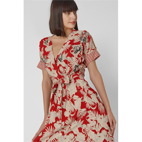 Vero Moda Floral Printed Overlap Dress