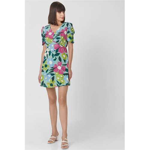 Vero Moda Green All Over Print Dress