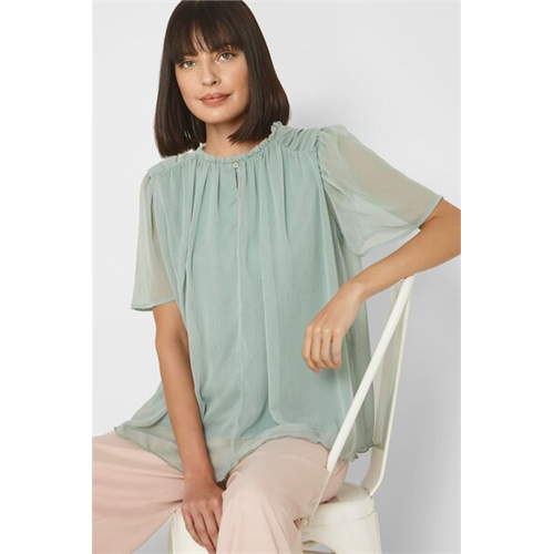 Vero Moda Light Green Chiffon Top