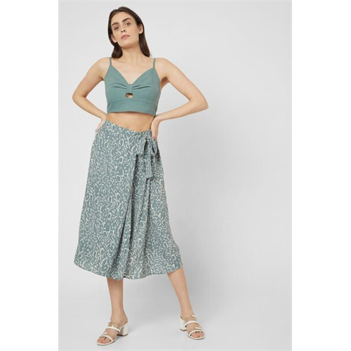 Vero Moda Paint Stroke Print Wrap Skirt