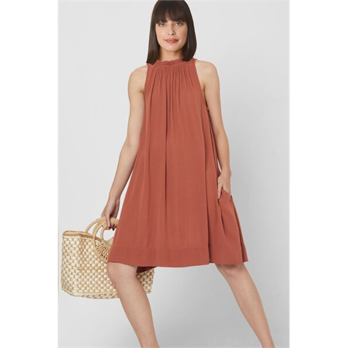 Vero Moda Rust Belted Dress