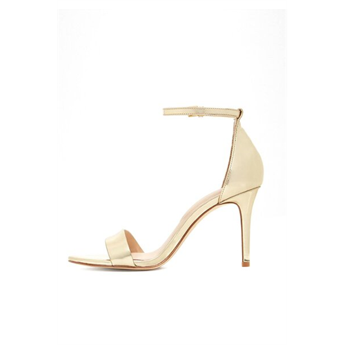 Aldo Piliria Women's Ankle Strap Gold Heels