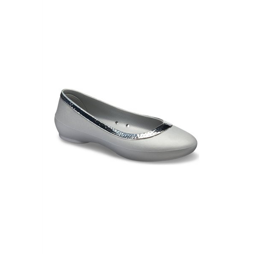 Crocs Womens Lina Hammered Mettalic Pumps