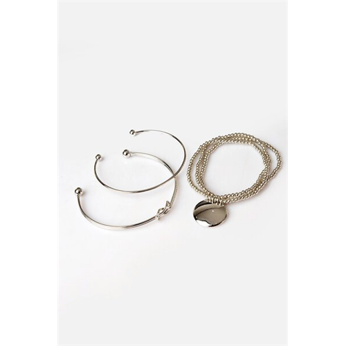 Backstage Silver Set Of Cuffs