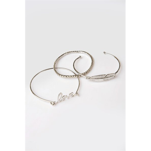 Backstage Silver Set Of Cuffs