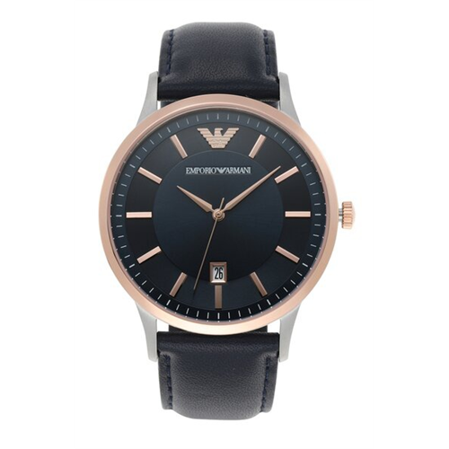 Emporio Armani Men's Renato Leather Watch