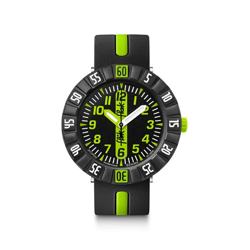 Flik Flak Green Ahead Plastic Watch