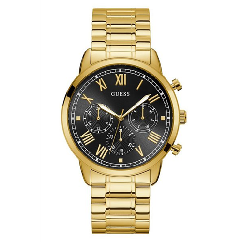 Guess Men Stainless Steel Gold Tone Watch 44