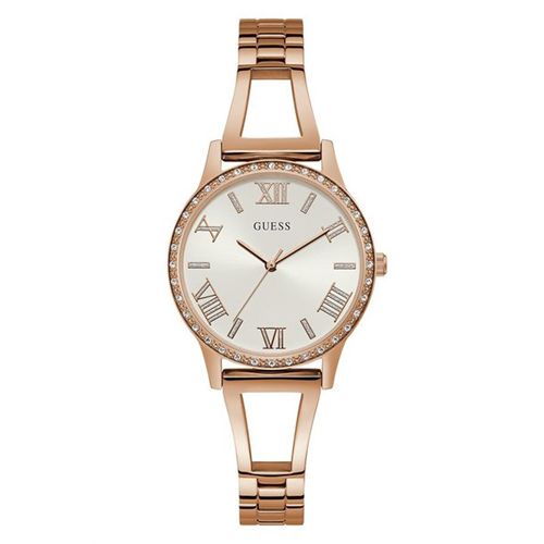 Guess Women Stainless Steel Rose Gold Tone Watch 34
