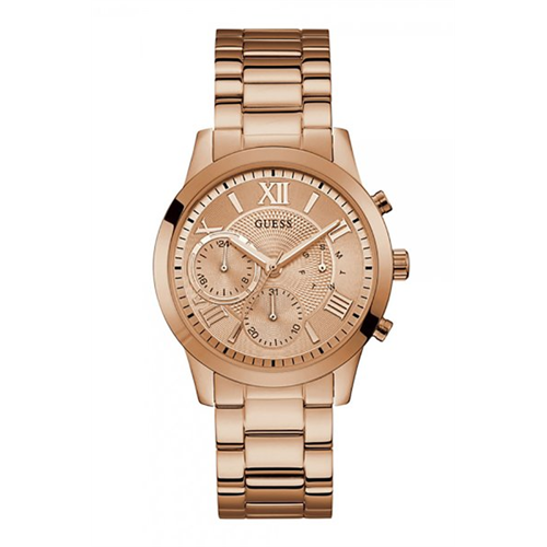 Guess Women Stainless Steel Rose Gold Tone Watch 40